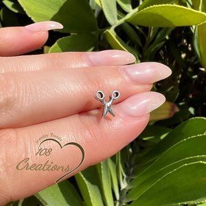 TINY SCISSORS Minimalist Stud Earrings
